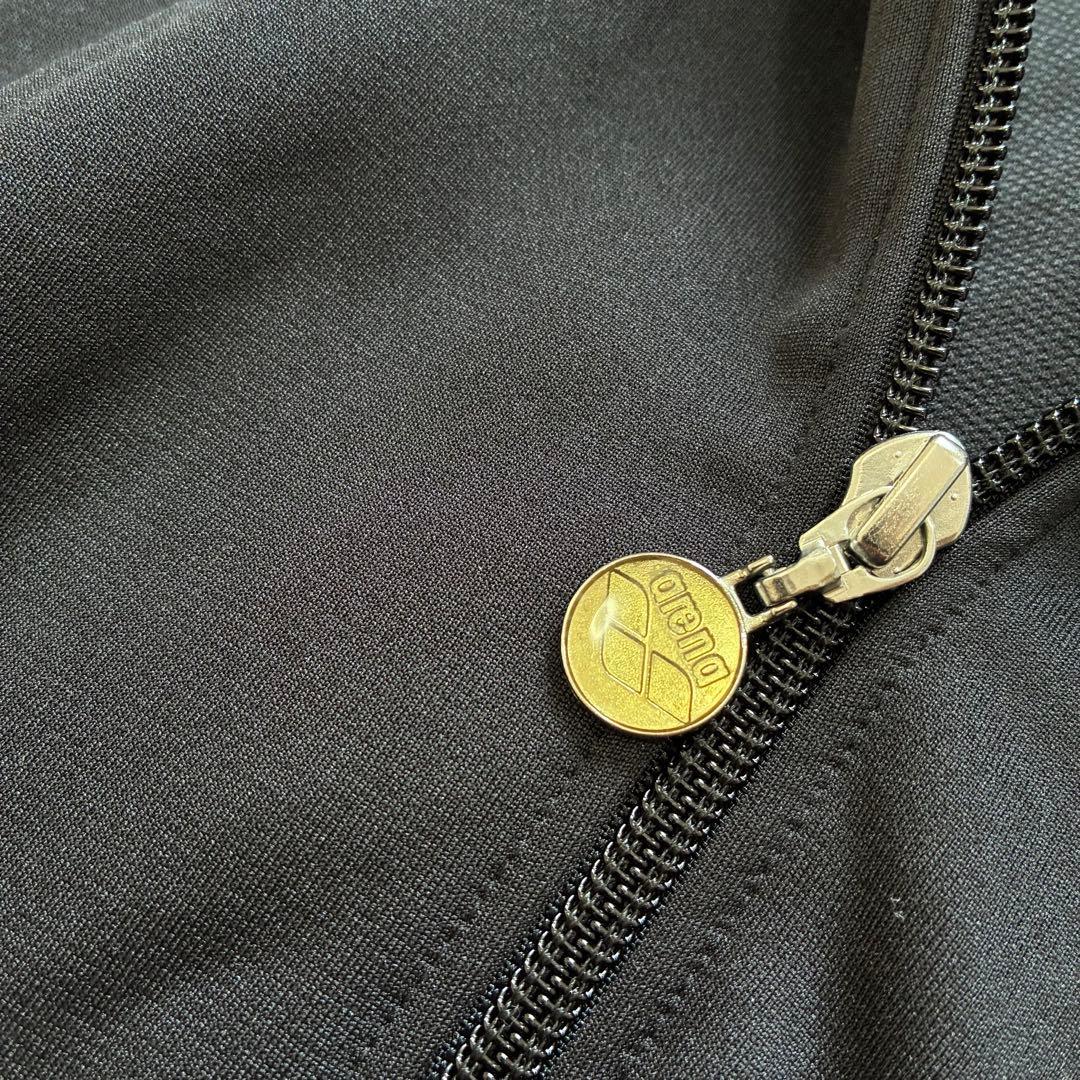 希少XL・美品✨arena ジャージ 上下セット　Oサイズ　ロゴライン　黒