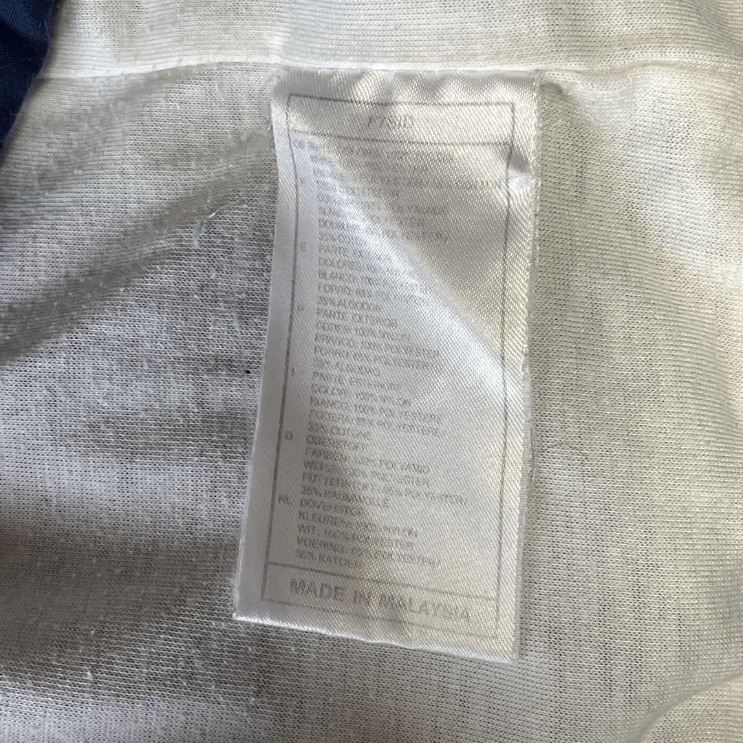 90s NIKE ナイキ ナイロンジャケット 銀タグ ビッグロゴ 紺白 刺繍 M