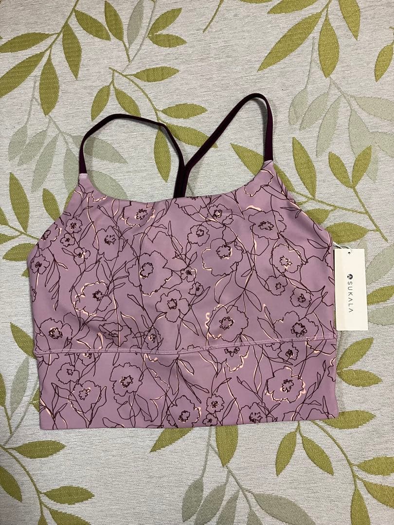 【SUKALA】ドローイングフラワーセパレートタンクトップ LL ピンク