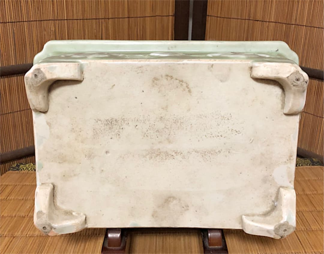 時代 青磁 水盤 盆栽