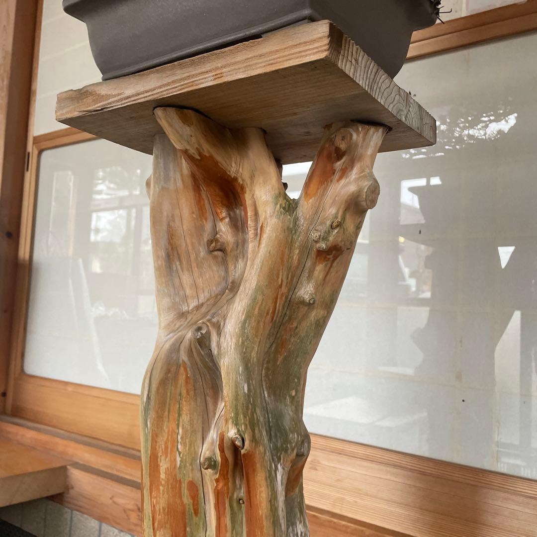 【銘木】盆栽用スタンド 高さ(約)75cm ハンドメイド 一品物 レア物 珍品