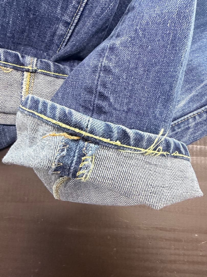 70s levi's 505 66前期　シングルステッチ　イエローライン　縦落ち