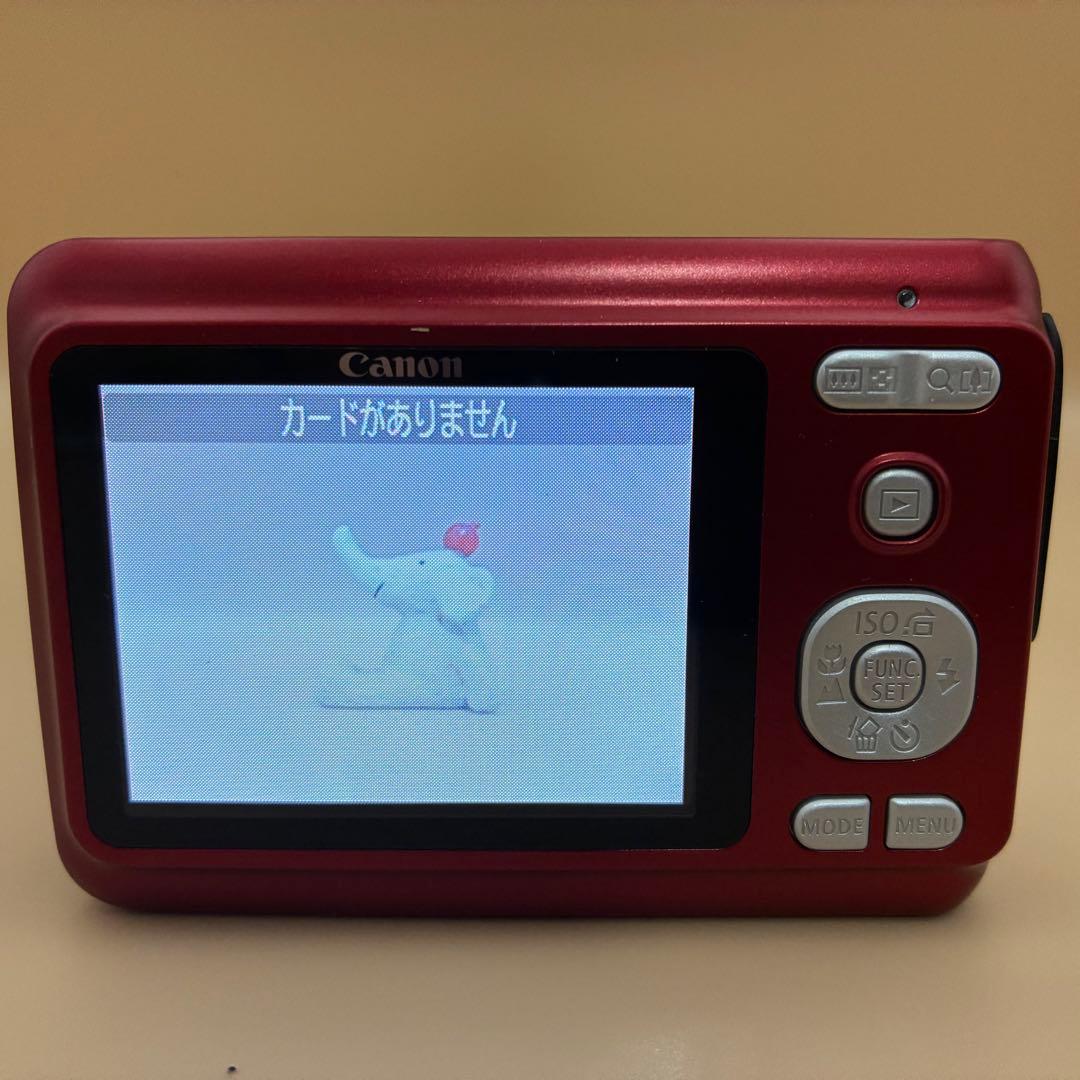 ★極美品★ Canon PowerShot A480 レッド 単3電池 箱