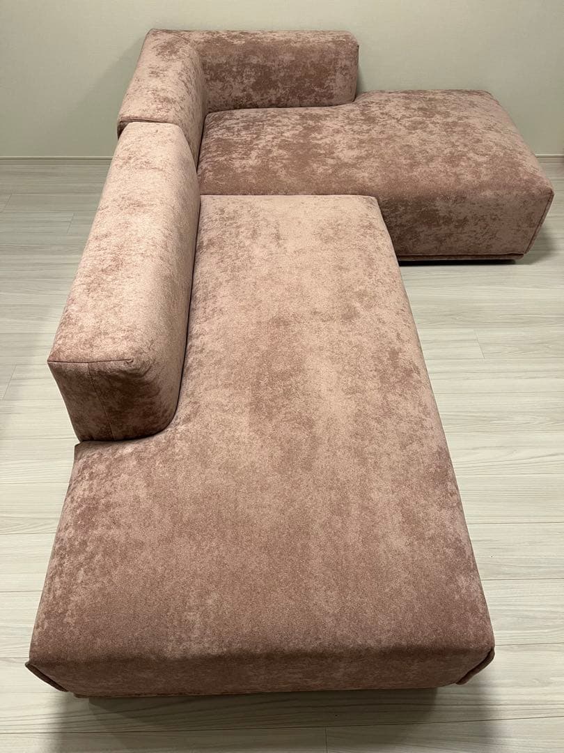 Francfranc メーネ ピンク ソファR カウチR ②