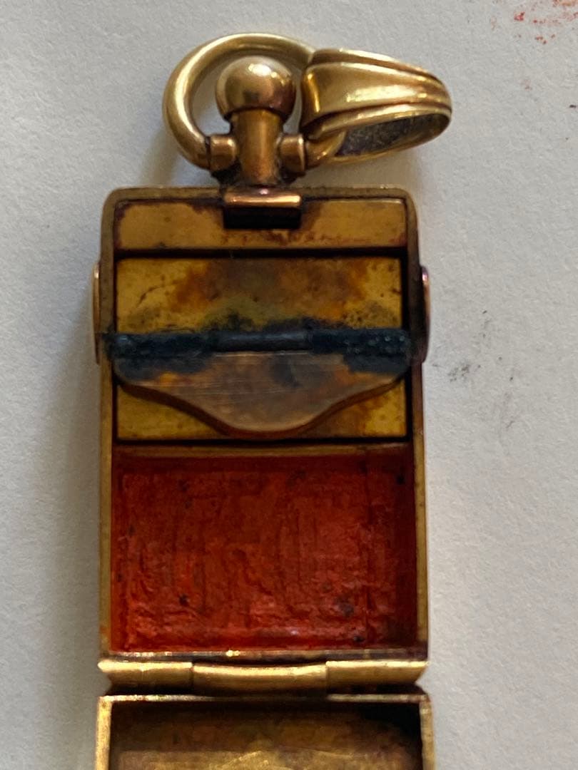 K18 ペンダントトップ　ロケットペンダント　印鑑