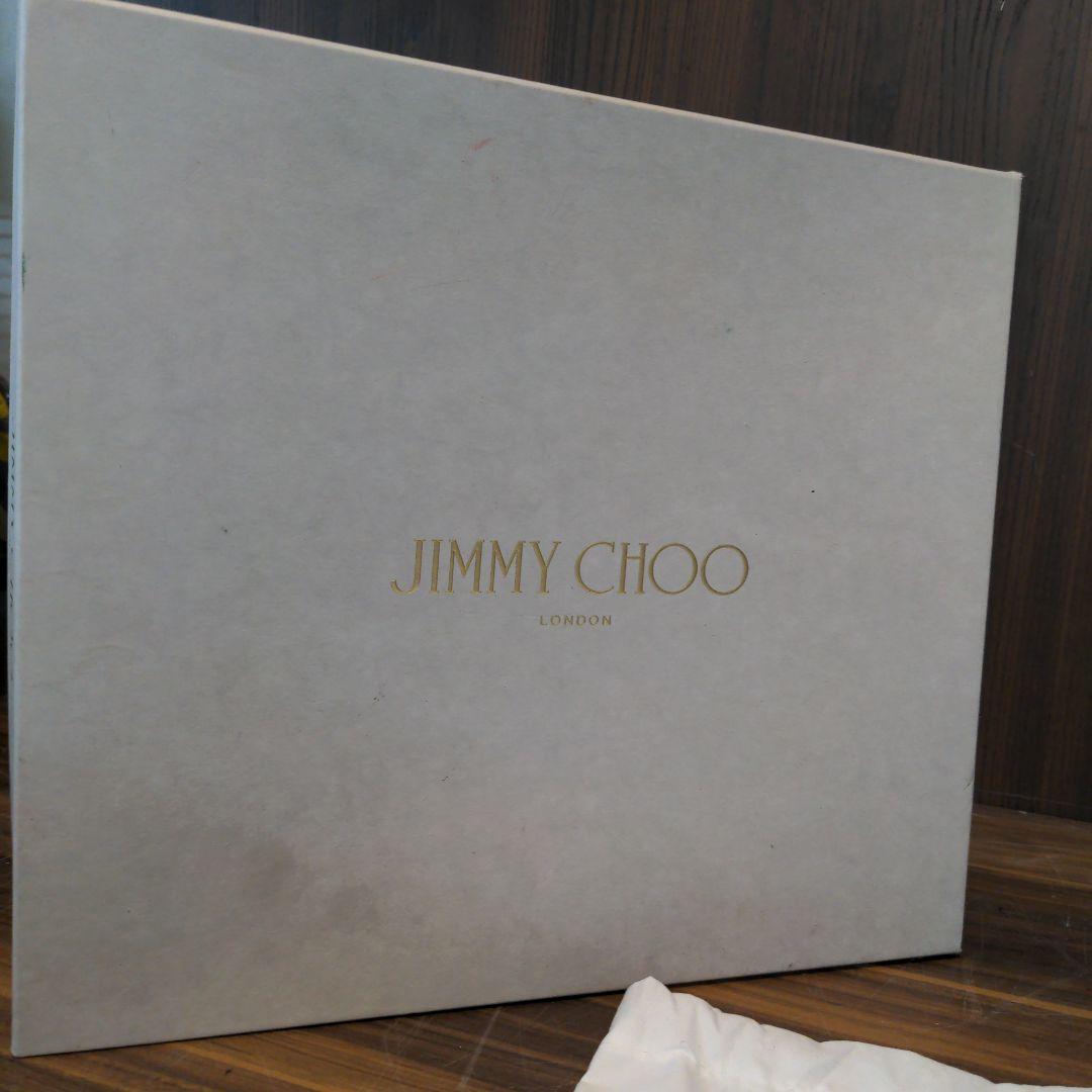 花*様 D1074　ジミーチュウ　ウェッジソール　ストラップ　調節可能　黒　ヘビ