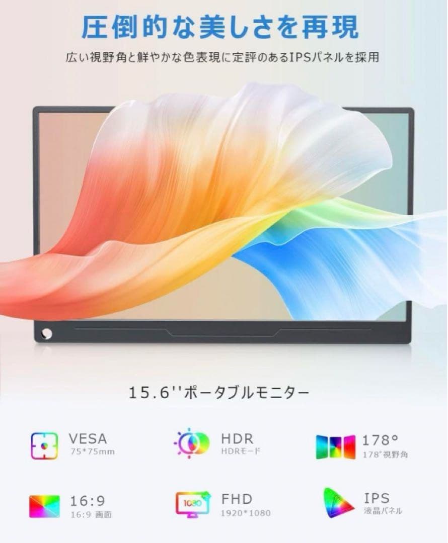 【お買い得価格】EVICIV モバイルモニター 15.6インチ