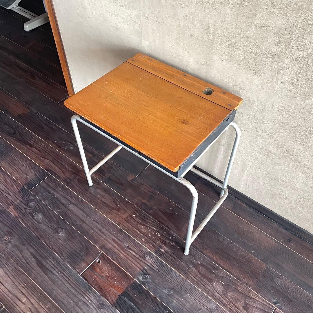 イギリス製　アンティーク　小学生　机　テーブル