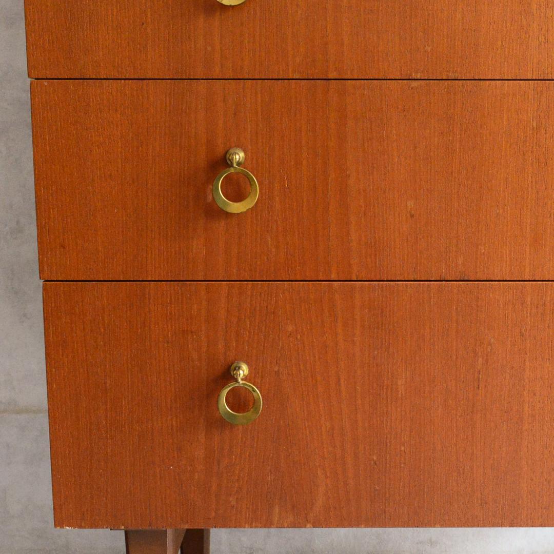 イギリスヴィンテージ ミッドセンチュリー チーク 5段チェスト 北欧家具 タンス