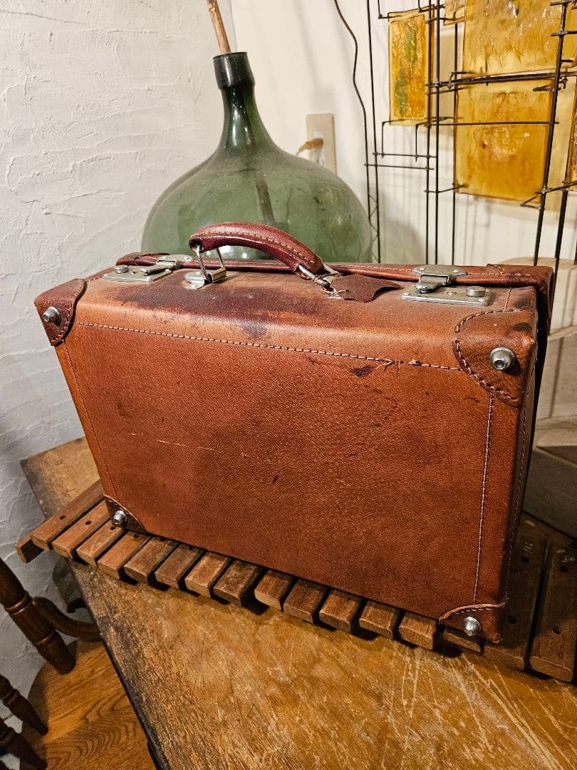 ノリさま専用　トランク　スーツケース　ミニ　ティスプレイ　レザー　昭和レトロ