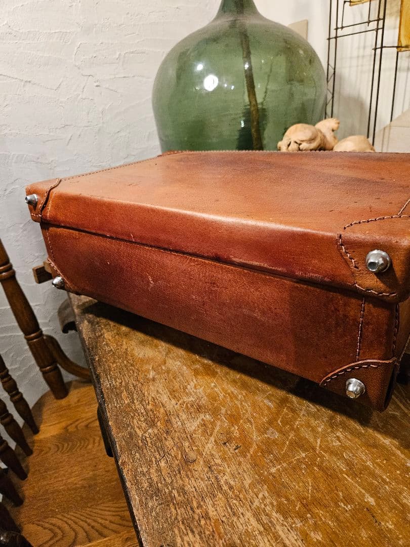 ノリさま専用　トランク　スーツケース　ミニ　ティスプレイ　レザー　昭和レトロ