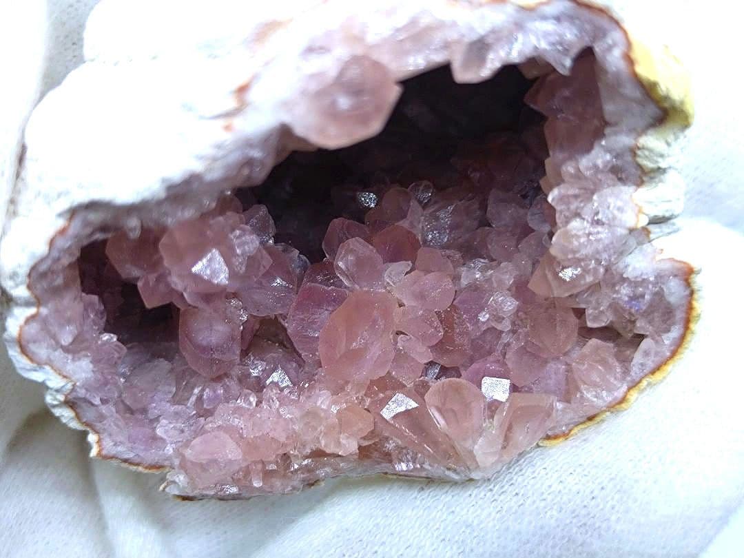 高品質　アルゼンチン産　ピンクアメジスト　ジオード　原石　標本　フラワー　②