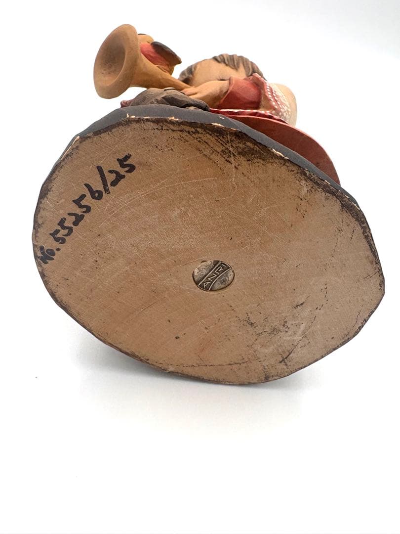 ANRIアンリ　トランペットを吹く　ホセ・フェランディス約25cm木彫り人形