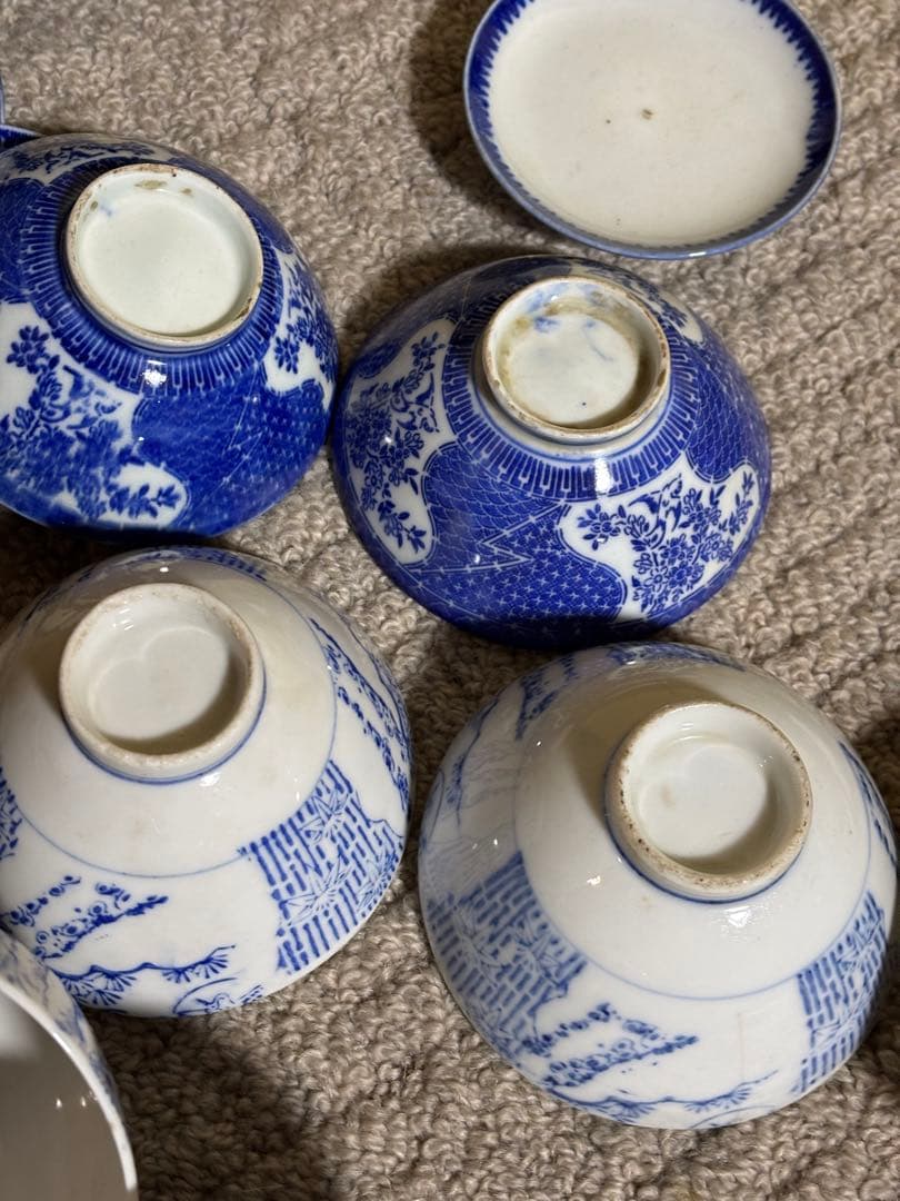 古伊万里 江戸時代 染付 蓋付あり 有田焼き 陶磁器 茶碗 まとめ 骨董品