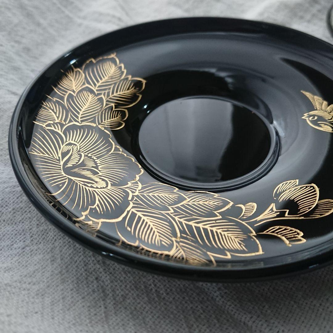 ちゅんちゅん雀 漆器 蒔絵 小皿 茶托 銘々皿　沈金 /骨董 古伊万里 輪島塗