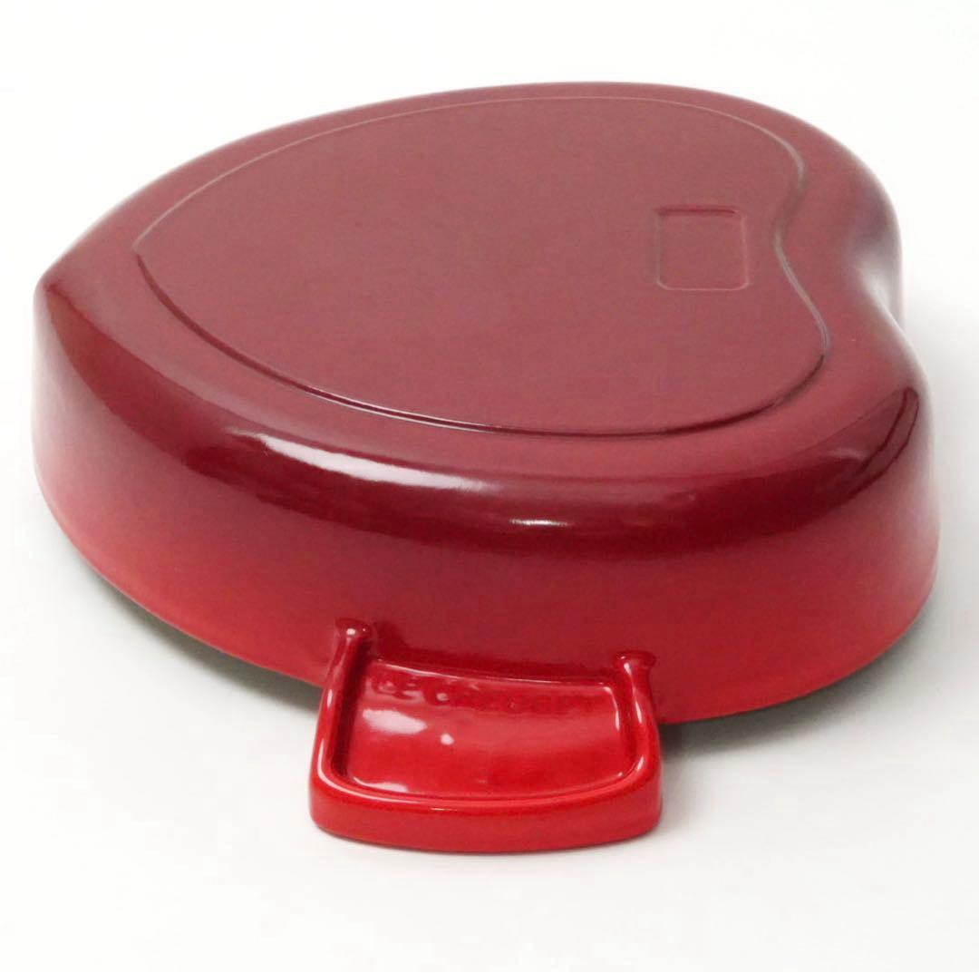 【美品】LE CREUSET　プレートダムール チェリーレッド　18cm