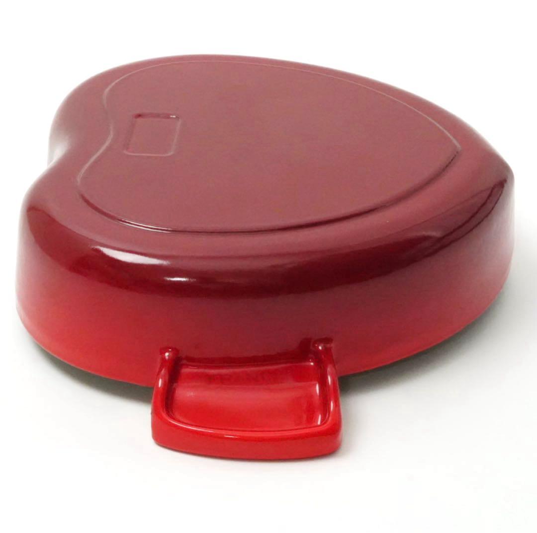 【美品】LE CREUSET　プレートダムール チェリーレッド　18cm