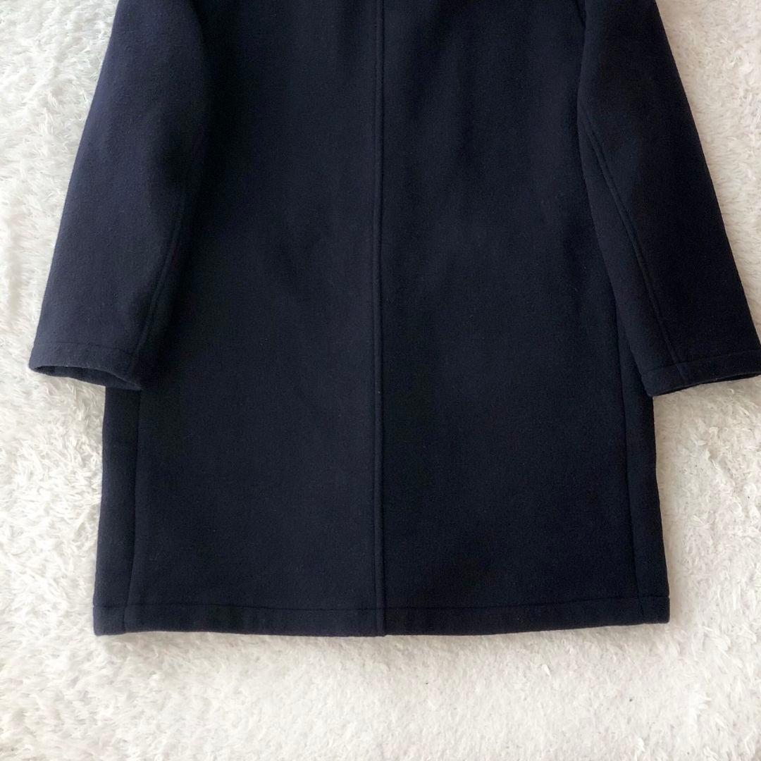 ブルックスブラザーズ ダッフルコート メルトン トグル レザー ネイビー L