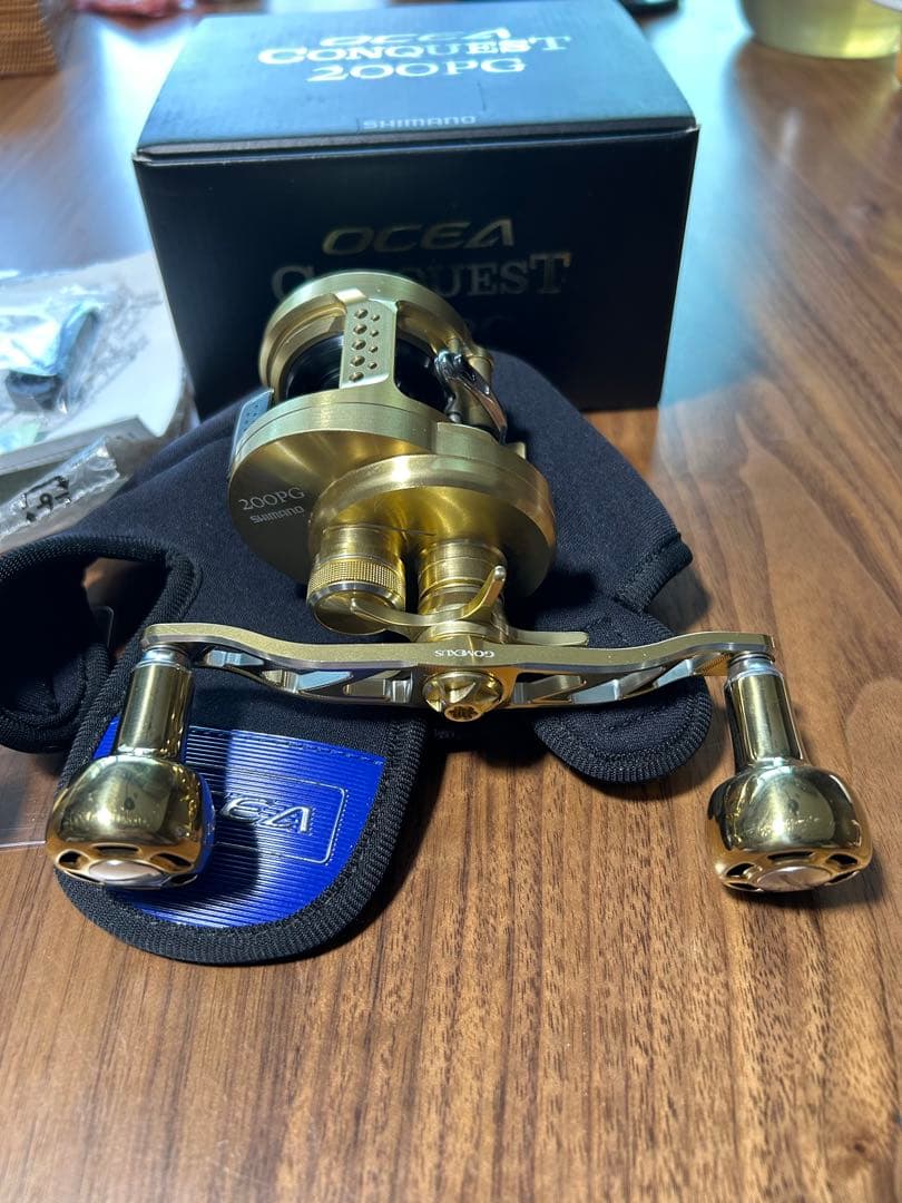 シマノ　オシアコンクエスト200ＰＧ　ＨＧ仕様 ハンドルカスタム　中古美品