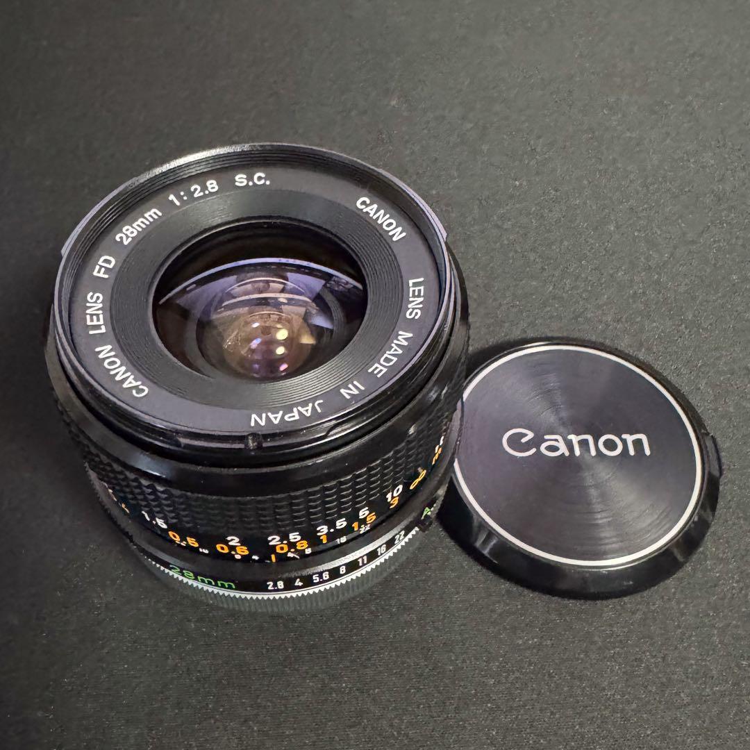フィルムカメラ Canon FD 55mm 1:1.2 + FD28mm F2.8 S.C.