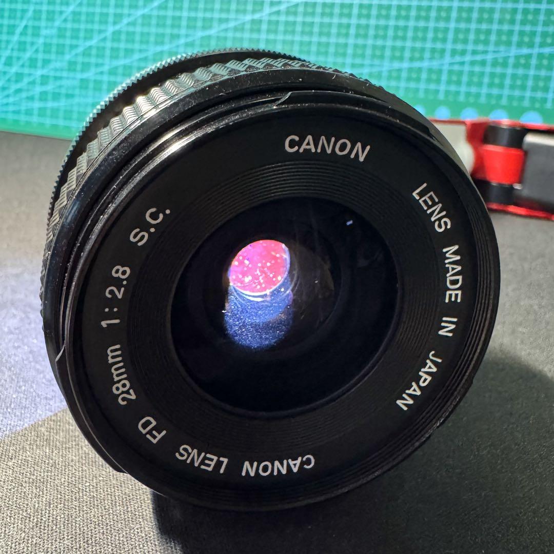 フィルムカメラ Canon FD 55mm 1:1.2 + FD28mm F2.8 S.C.