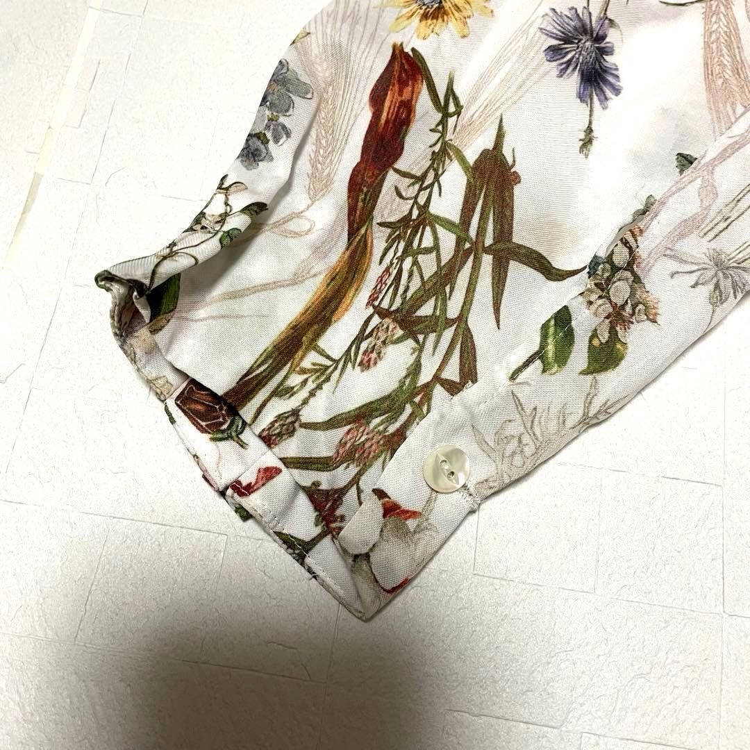 TOMORROW LAND★インクリーズフラワープリント＊ネックタックブラウス