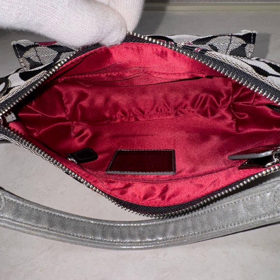 COACH シグネチャー ポピー グルービーハート 2WAY ショルダーバッグ