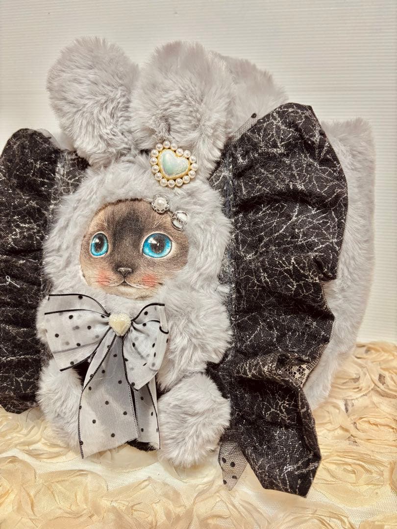 コヤンイサムチョン　グレーブルーファのフリルコロリンバッグ