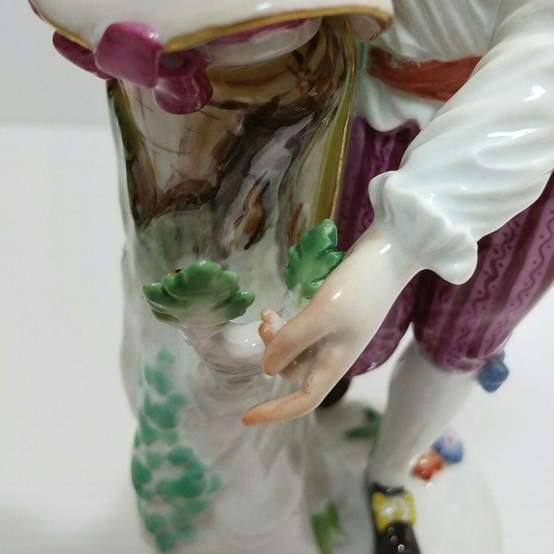 マイセン 鳥の巣を持つ少年 人形 フィギュリン 置物 meissen