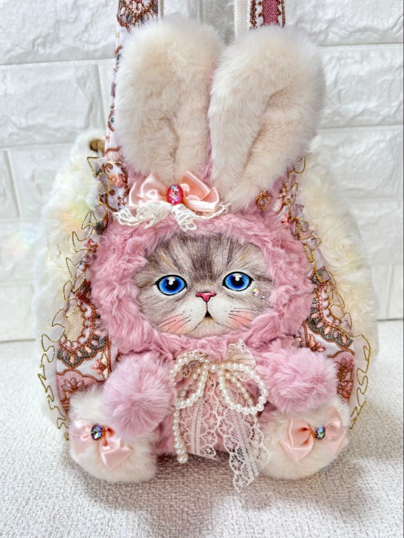 く*さ様 コヤンイサムチョン　ハンドメイド　 ファーバッグ　ルミちゃん　ピンクう