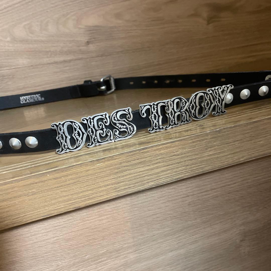 HYSTERIC GLAMOUR ロゴ入りレザーベルト