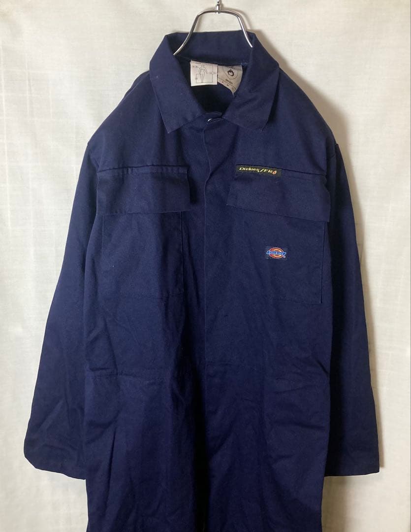 希少古着Dickiesディッキーズ ダークネイビーオールインワンツナギ ゆったり