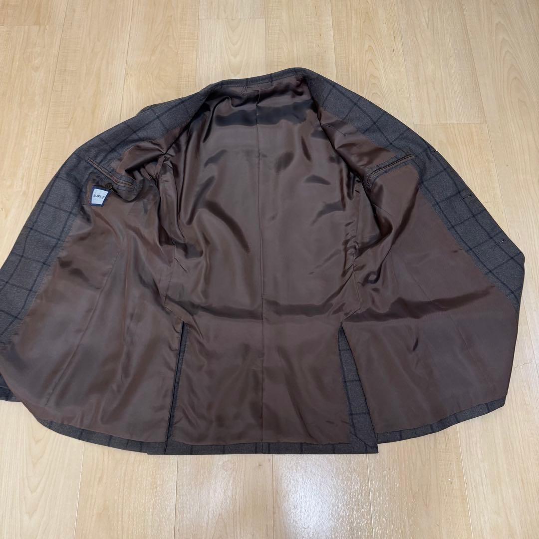 BEAMS スーツ　チェック　フランネル