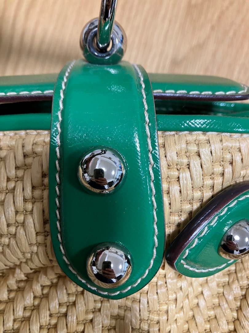 【希少】ドルチェアンドガッパーナ　D＆G　カゴバック　グリーン