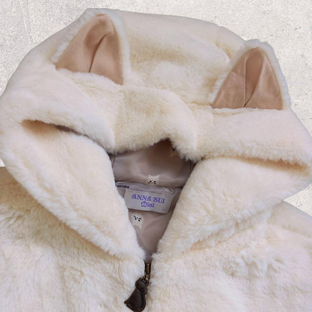 専用⭐美品　アナスイ ミニ 猫耳付き ふわふわジャケット　白