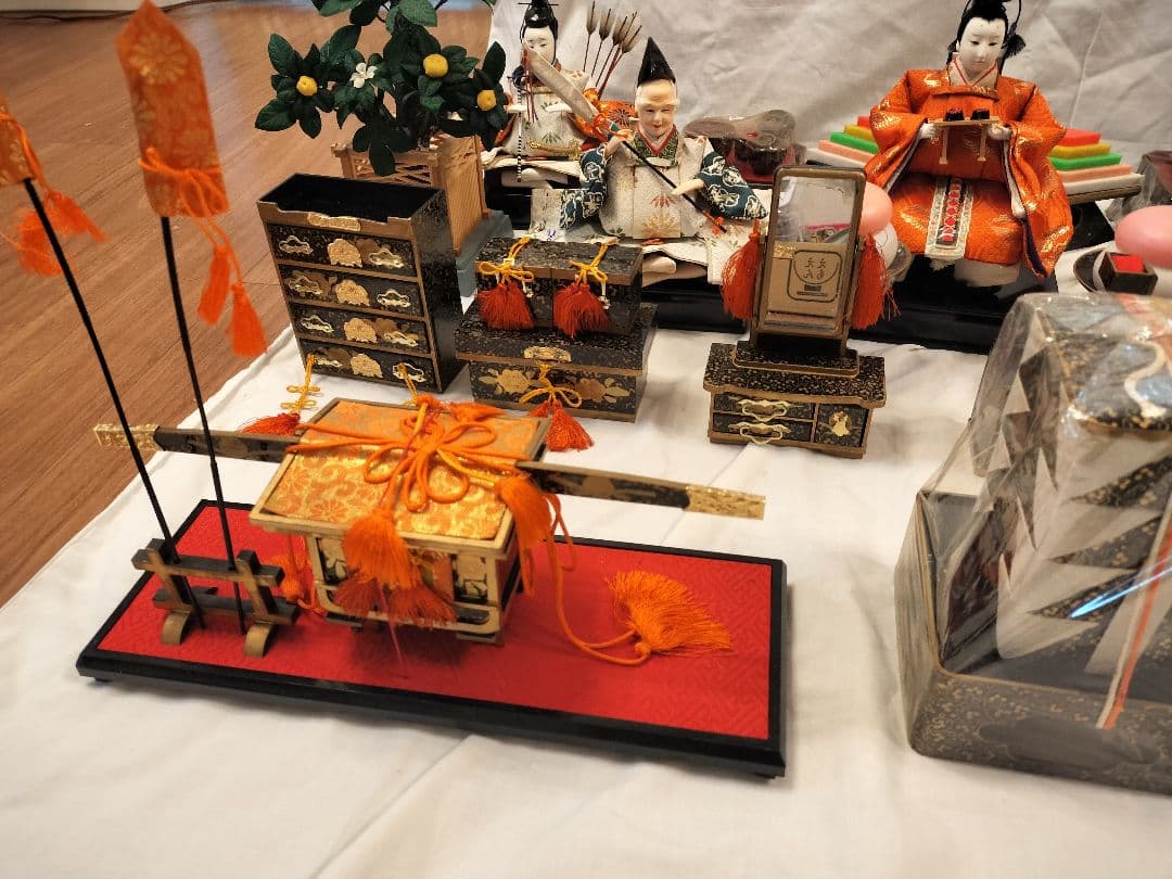 【配送無料】ひな人形　豊龍　桃花雛　七段飾用　昭和