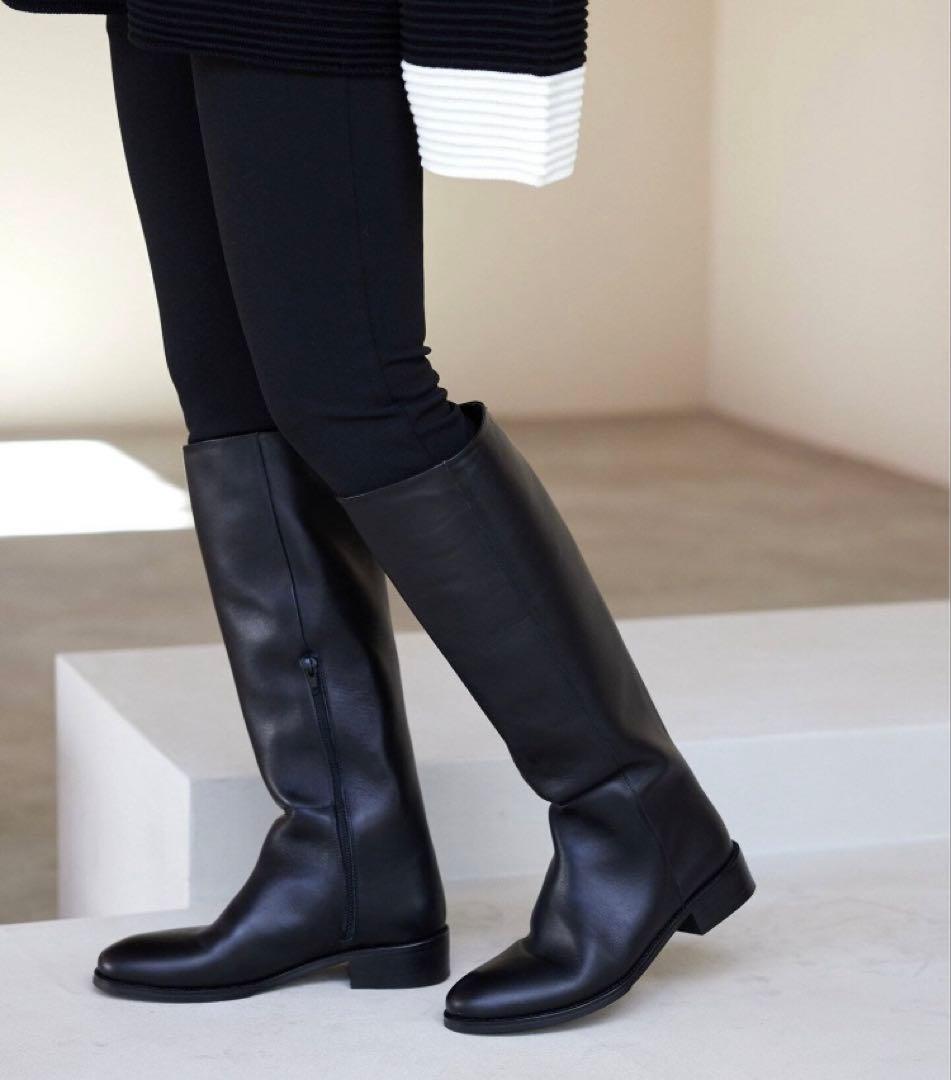 新品SLOBE IENA【REMME/レメ】 ブラックBASIC ロングブーツ
