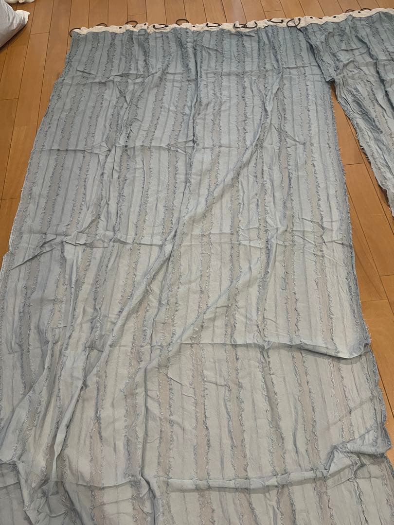 en fil d'Indienne カーテン2セットと水玉カーテンセット