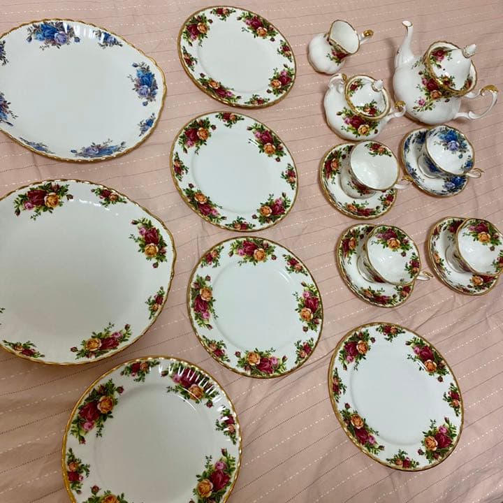 14点セット　ロイヤルアルバート　オールドカントリーローズ