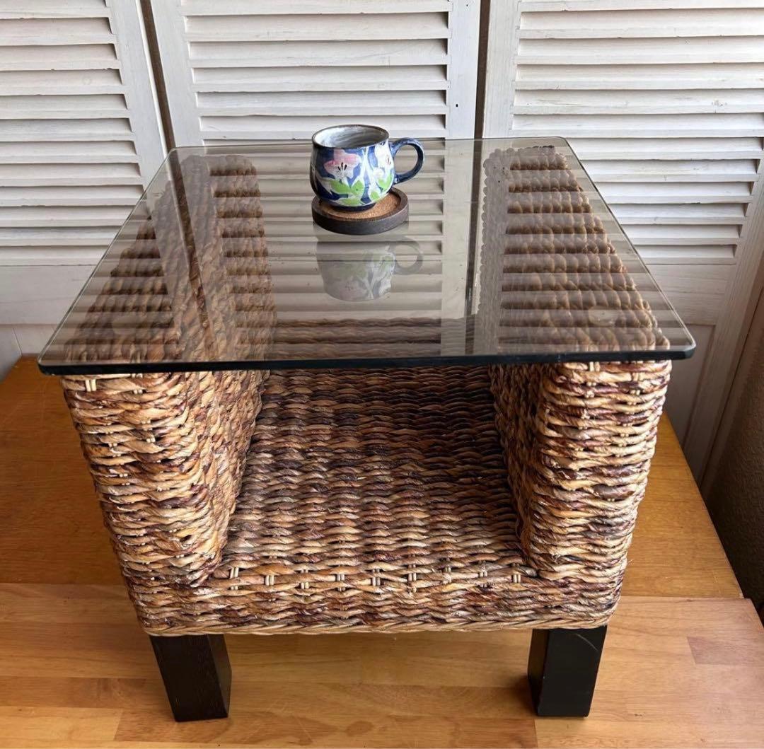 センターテーブル　ローテーブル ウォーターヒヤシンス　テーブル　サイドテーブル