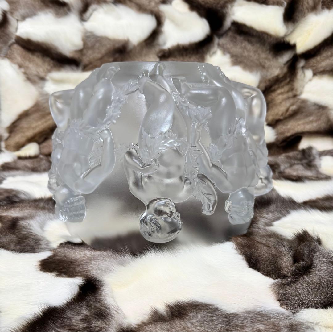 幅31.5cm LALIQUE ラリック　リュクサンブールベース 花瓶
