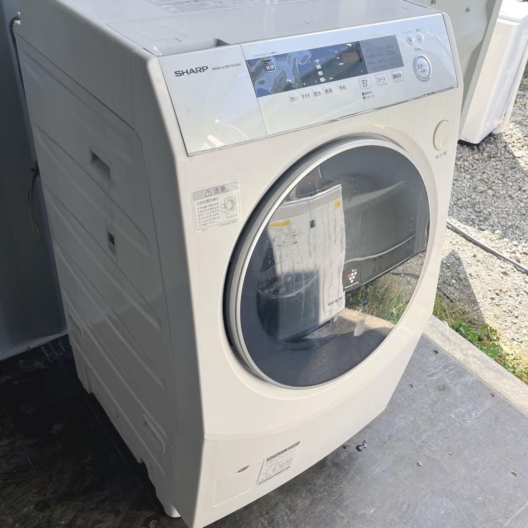 87取付無料！完動品！高性能SHARP熱乾燥搭載ドラム式洗濯機！冷蔵庫