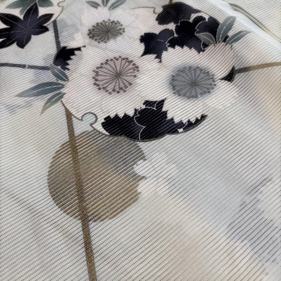 浴衣　雪輪模様　綿絽生地