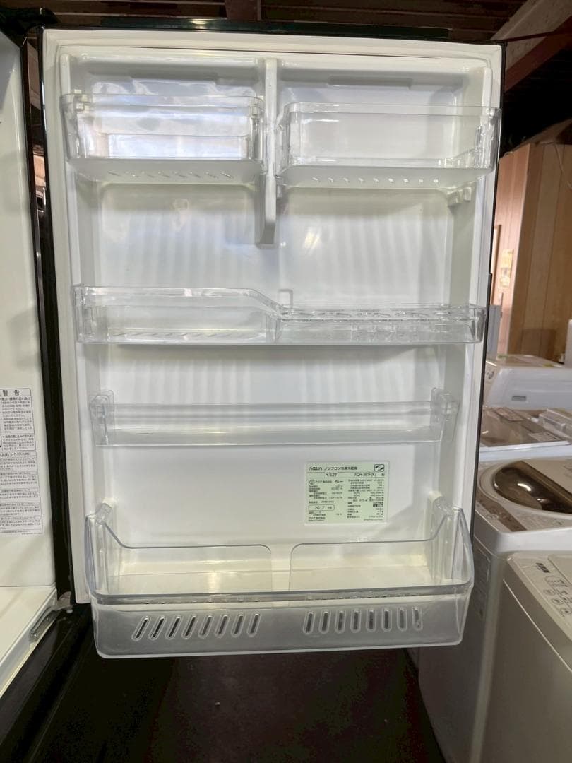 大阪送料無料★3か月保障★冷蔵庫★2017年★AQR-361F(K)★R-127