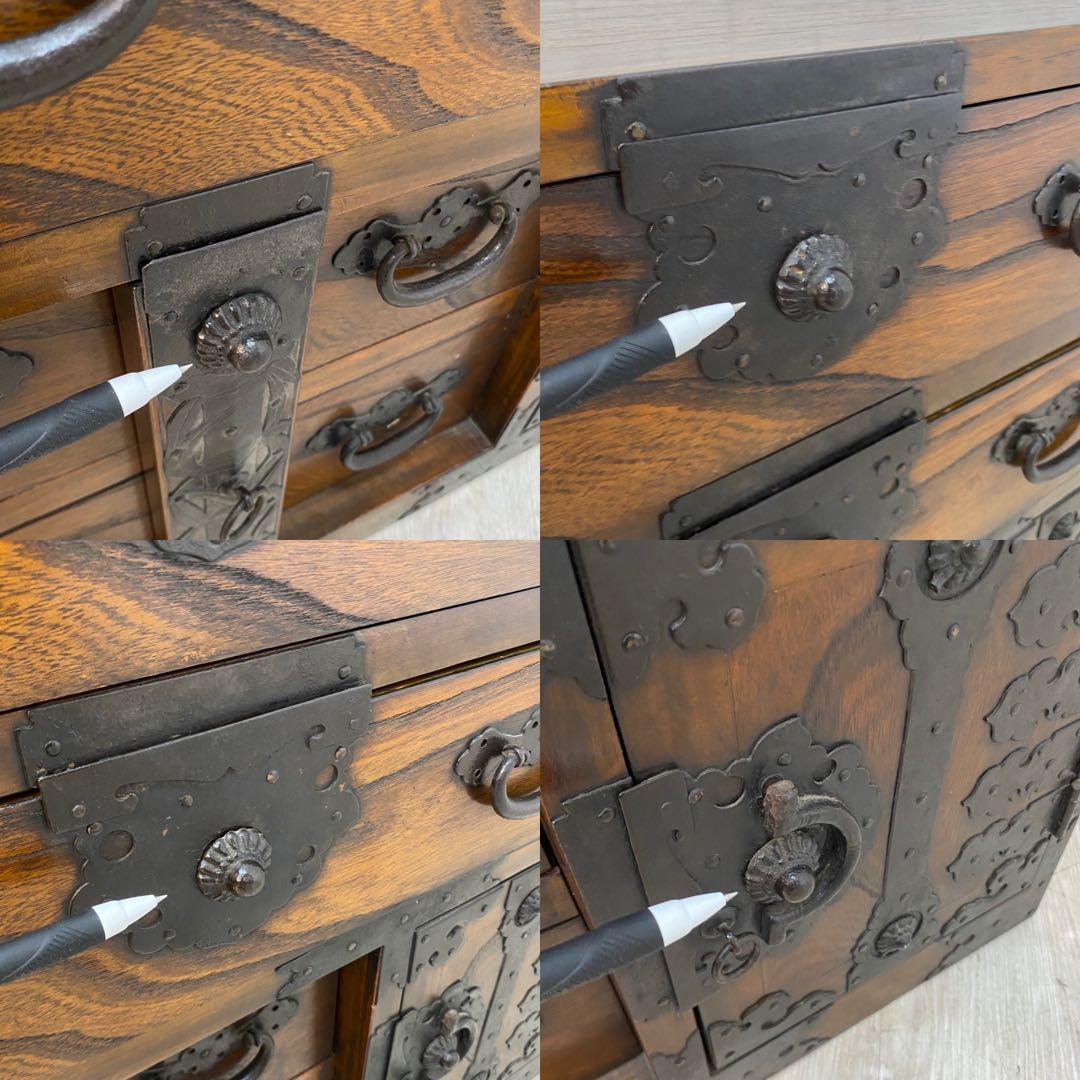 【東京都内23区配送無料】アンティーク　ミニ　箪笥　木製　引き出し　古道具　民芸