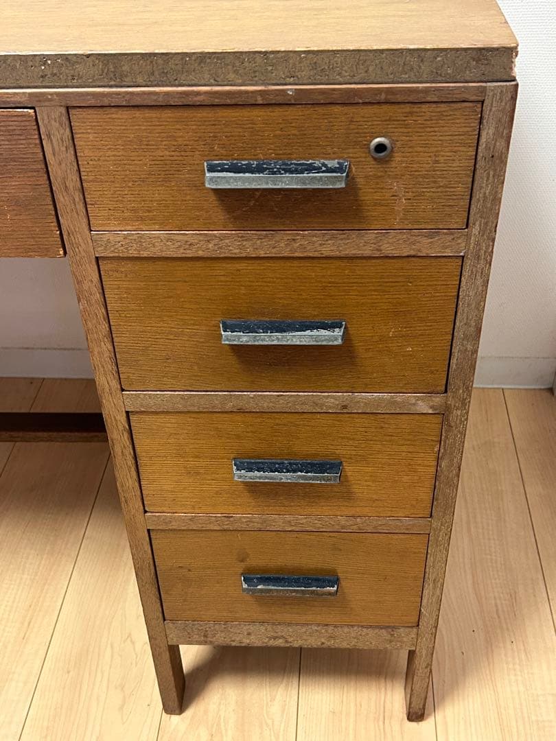 木製 勉強机　アンティーク 古家具　昭和レトロ