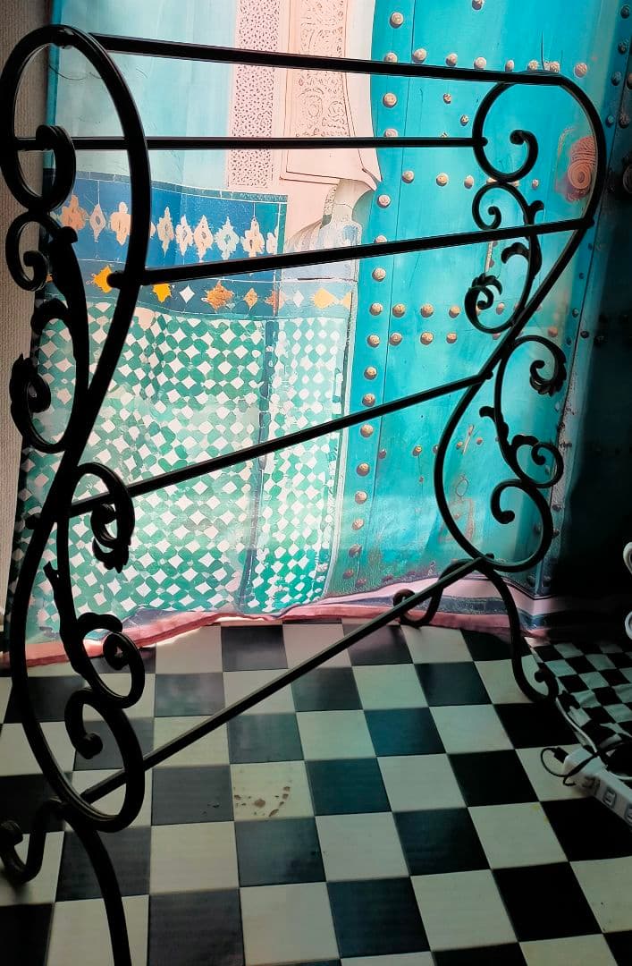 アンテーク風金属製衣類ラック、タオル掛、タオルラック