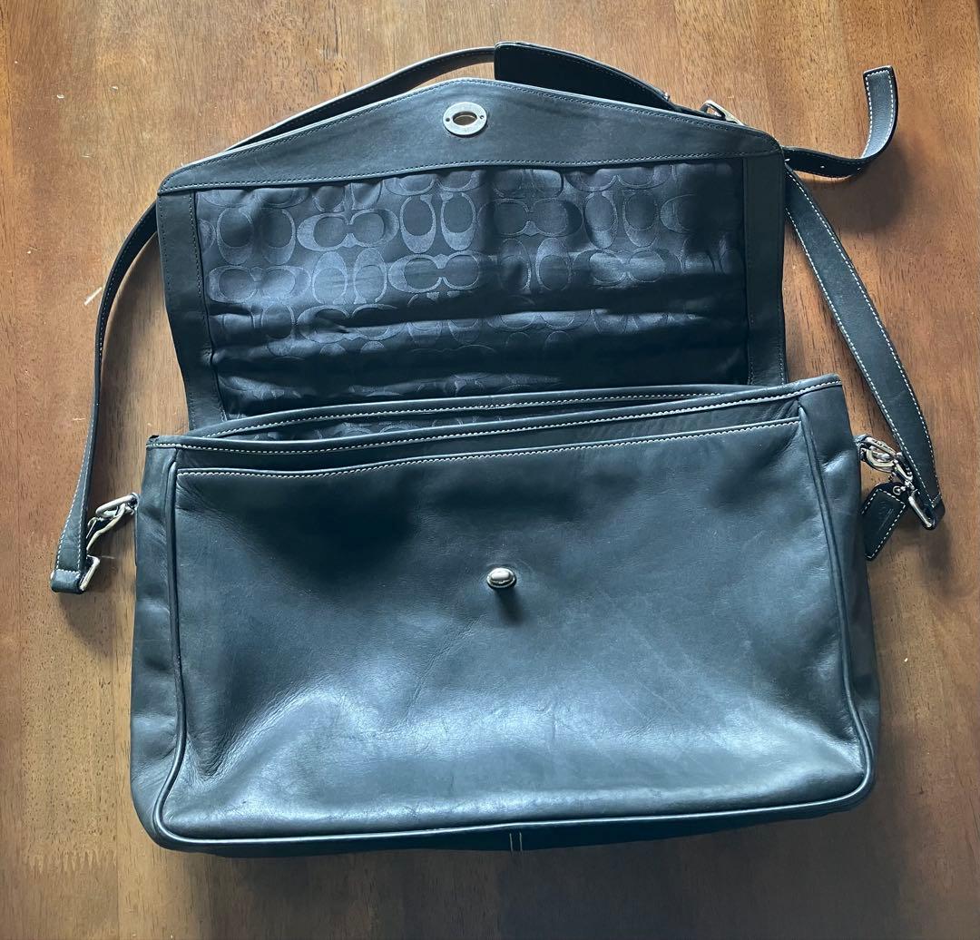 【良品!】OLD コーチ ショルダーバッグ ビジネスバッグ 黒 F06457