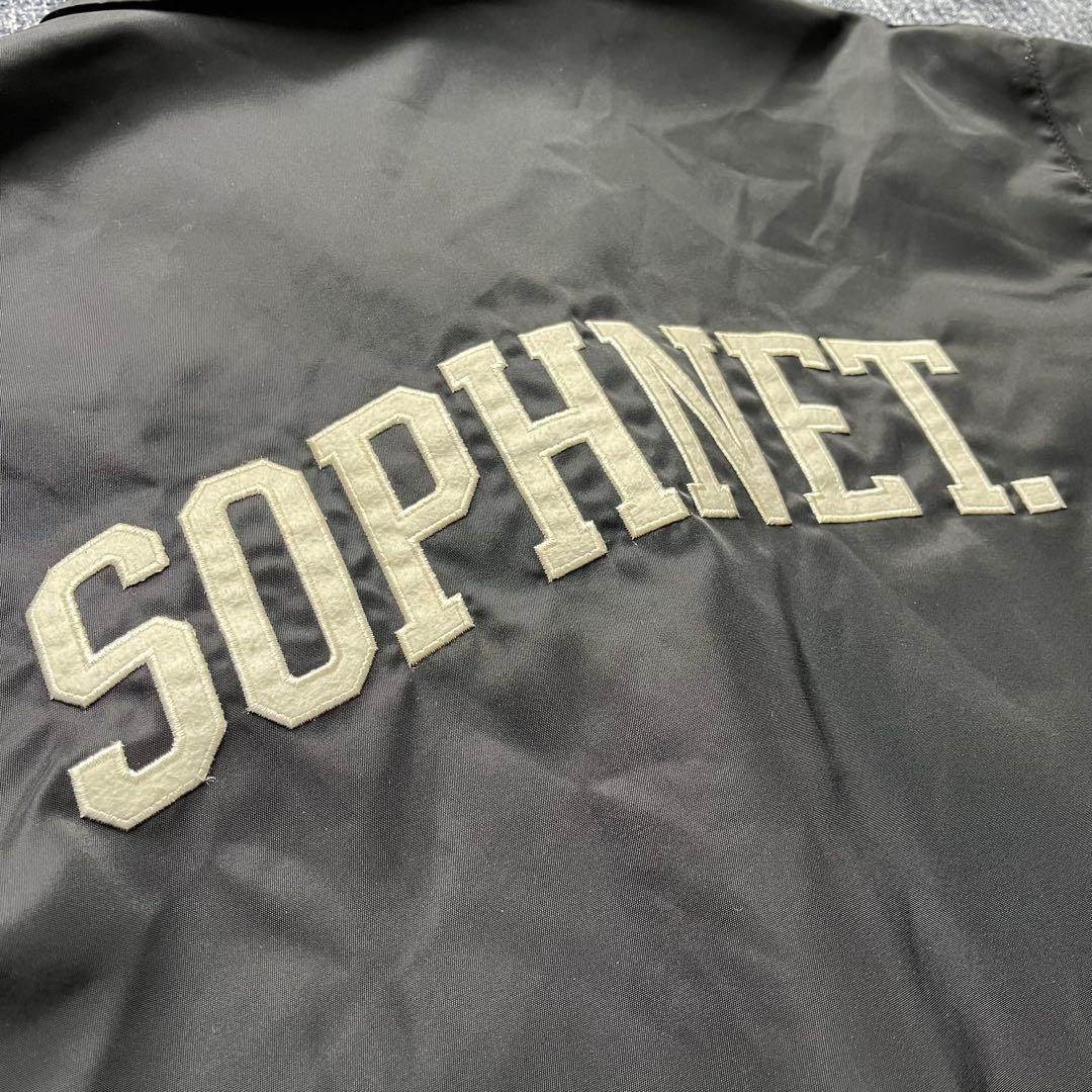 鉄雪SOPHNET. ナイロンジャケット 黒 ソフネット　コーチ　ブルゾン