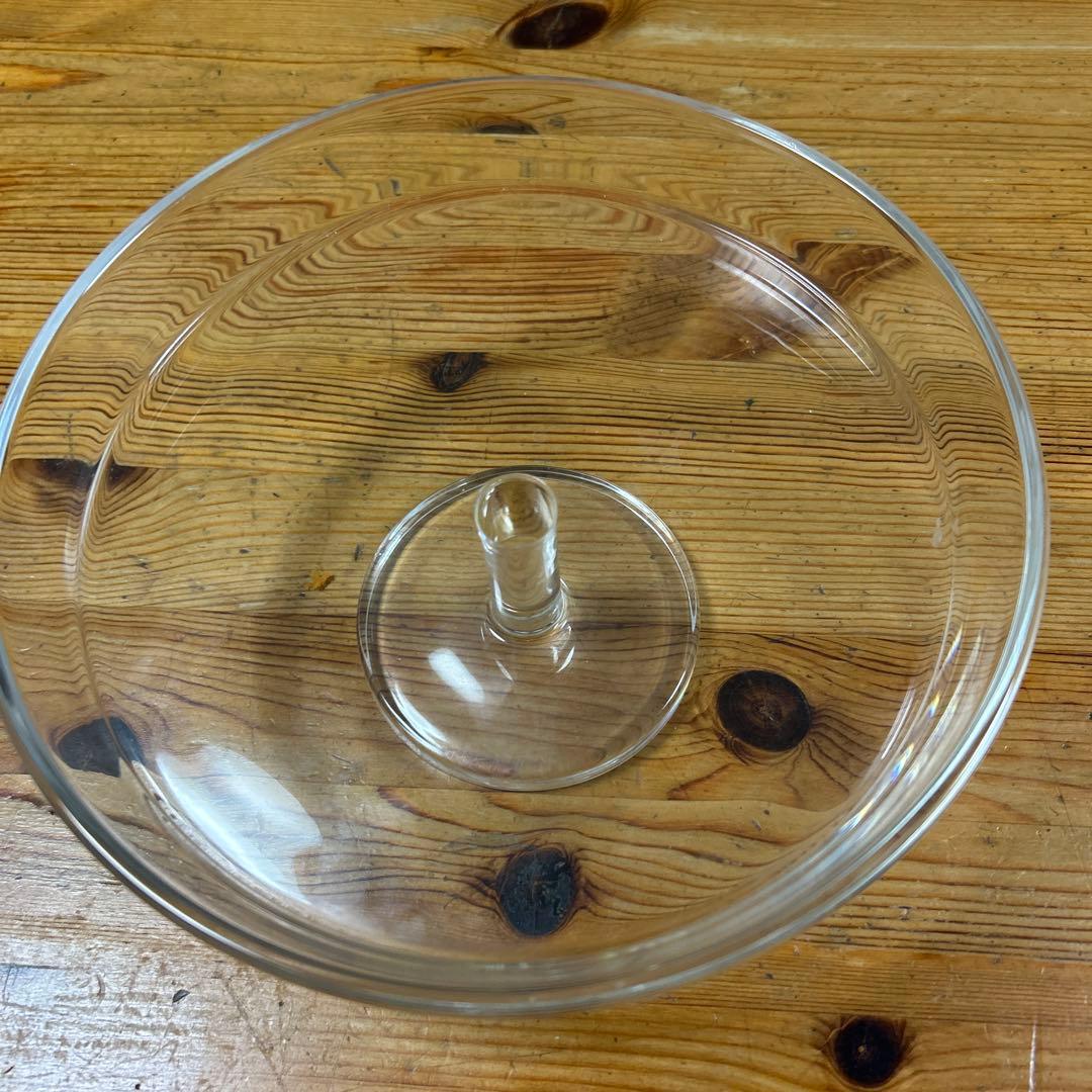 作家　ガラス作家　コンポート　フルーツ皿　ケーキ皿　23㎝　大